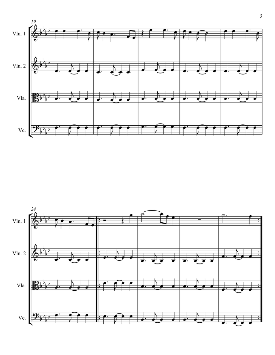 Clocks String Quartet scores gallery preview page 3