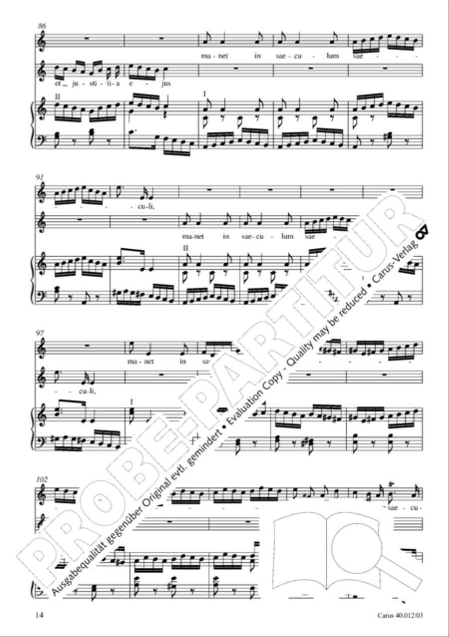 Beatus vir (How blest is he) Psalm 111 4-Part scores gallery preview page 15