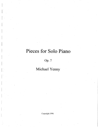 7 Pieces for Piano, op. 7