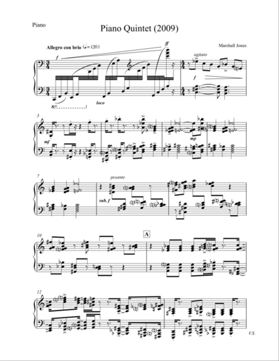 Piano Quintet Piano Quintet Piano Quintet scores gallery preview page 1