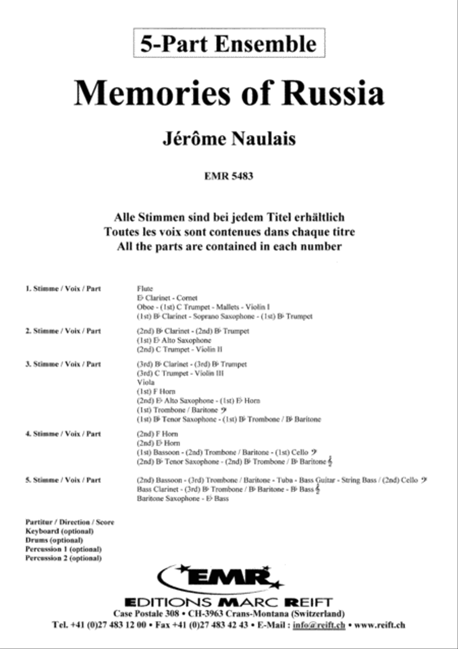 Memories of Russia Memories of Russia Concert Band scores gallery preview page 2