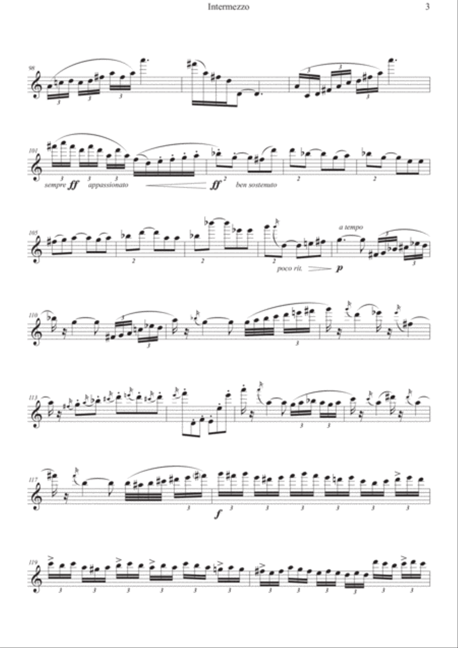 Intermezzo, Edouard Lalo Symphonie Espagnole Flute Solo scores gallery preview page 3