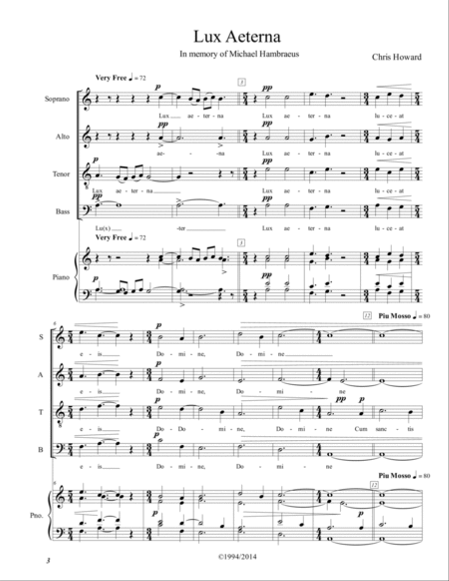 Lux Aeterna 4-Part scores gallery preview page 2