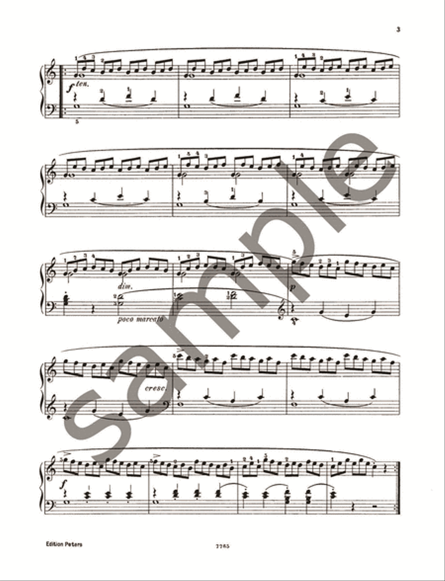 30 Études de mécanisme (Preliminary School of Velocity) Op. 849 for Piano Piano scores gallery preview page 3