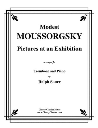Book cover for Pictures At An Exhibition for Trombone and Piano