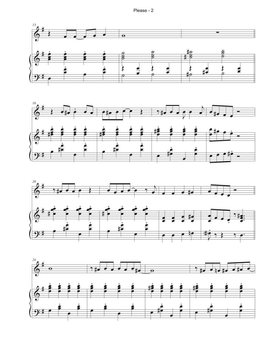 Please (Duet for Piano & Ukulele) Small Ensemble scores gallery preview page 2