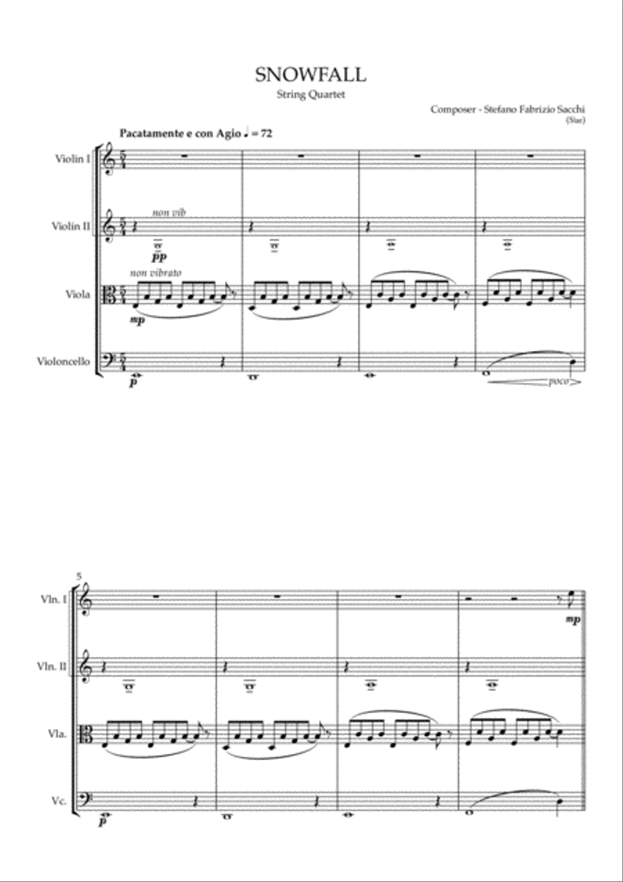 SNOWFALL String Orchestra scores gallery preview page 3