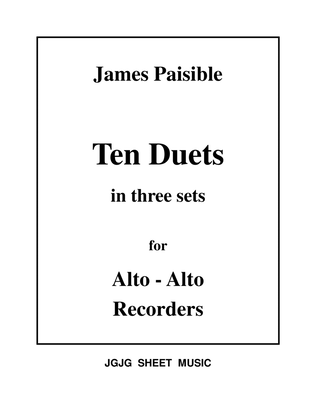 Book cover for Ten Baroque Duets for Two Alto Recorders