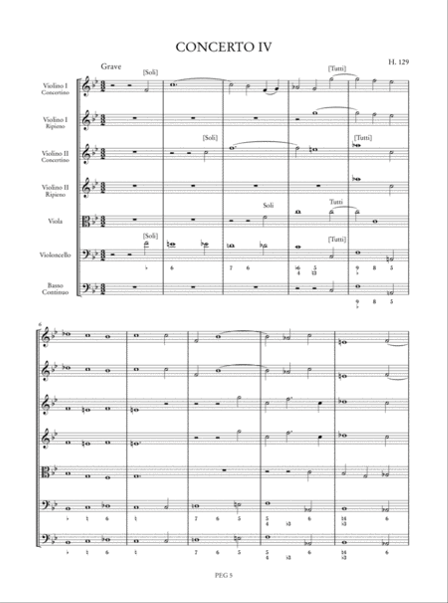 6 Concertos after Corelli Opp. 1 & 3 (H. 126-131) Orchestra scores gallery preview page 5