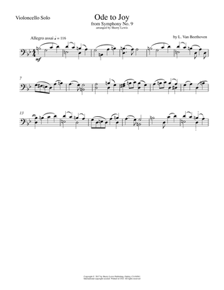 Ode To Joy from Symphony No. 9 for Cello Solo