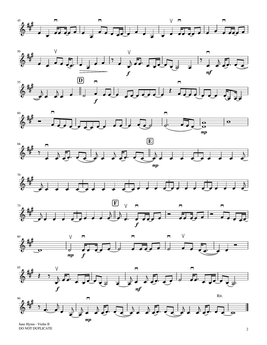 June Hymn String Quartet scores gallery preview page 4