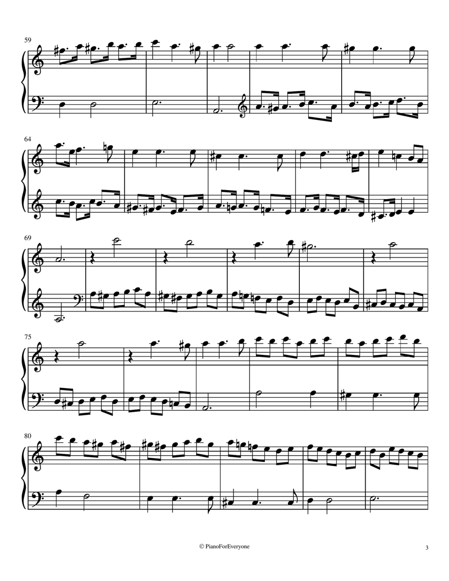 Chacony in G Minor - Purcell (Easy Piano) Easy Piano scores gallery preview page 3