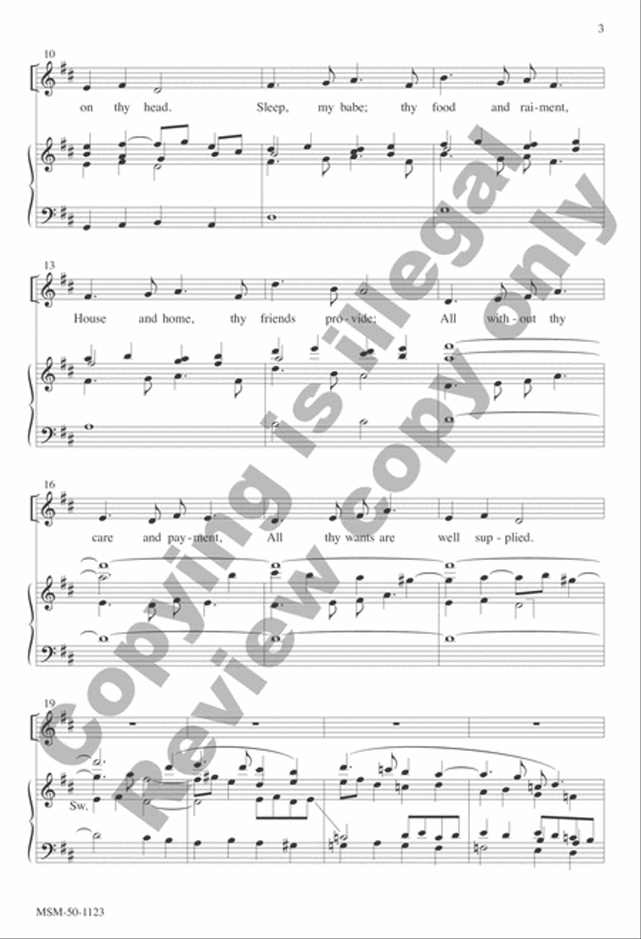 Cradle Song 4-Part scores gallery preview page 3