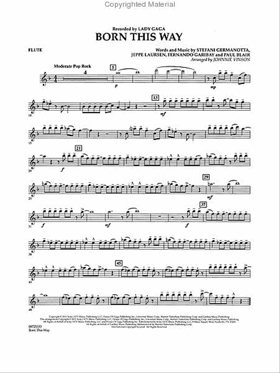 Born This Way Born This Way Concert Band scores gallery preview page 4