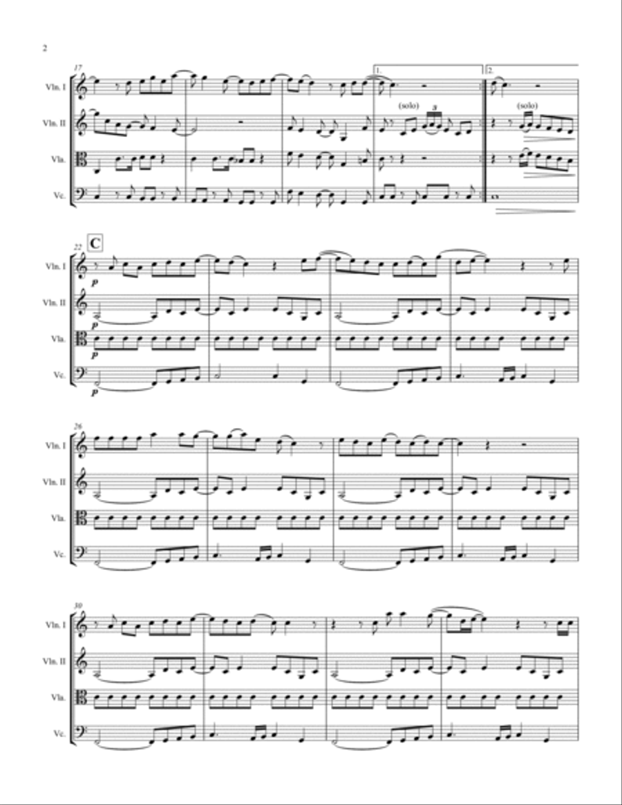 Where You Lead Where You Lead String Quartet scores gallery preview page 2