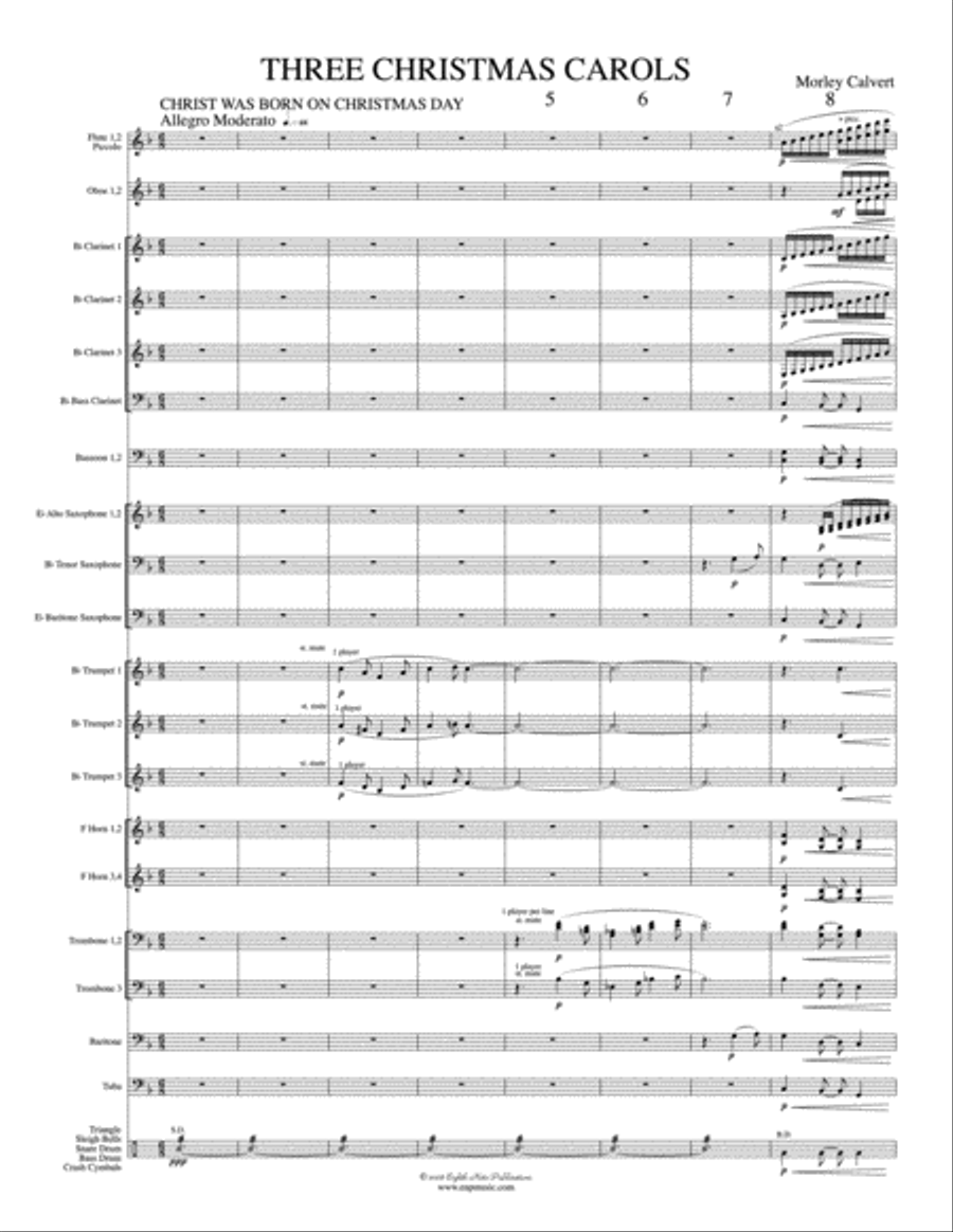 Three Christmas Carols: Score Concert Band scores gallery preview page 3