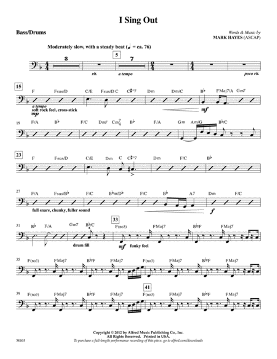 I Sing Out: Master Rhythm Part scores gallery preview page 1