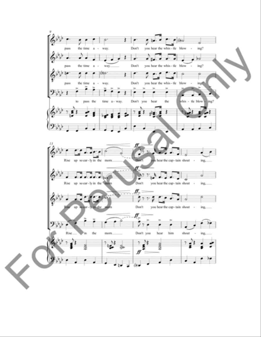 I've Been Working On The Railroad 4-Part scores gallery preview page 3