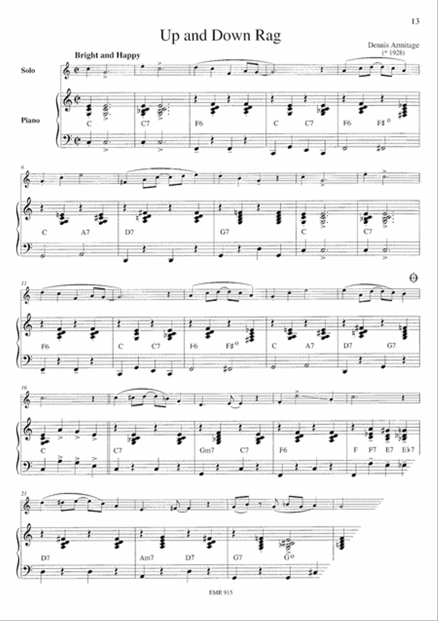 Ragtime Tenor Saxophone scores gallery preview page 6
