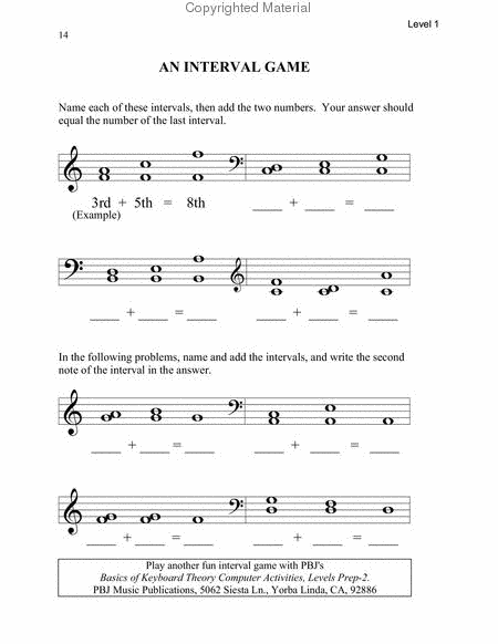 Basics of Keyboard Theory: Level I (beginner) by Julie McIntosh Johnson Piano Method - Sheet Music