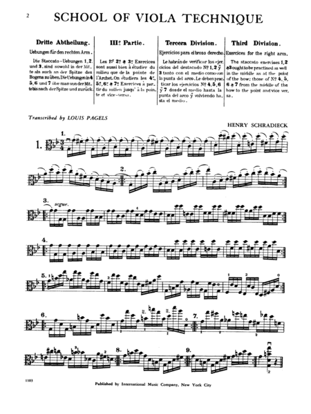 School Of Viola Technique: Volume III