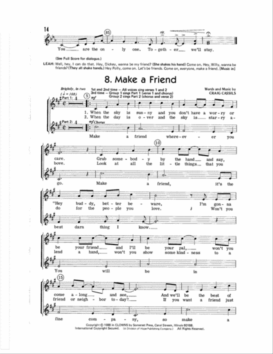 Clowns Clowns Choir scores gallery preview page 16