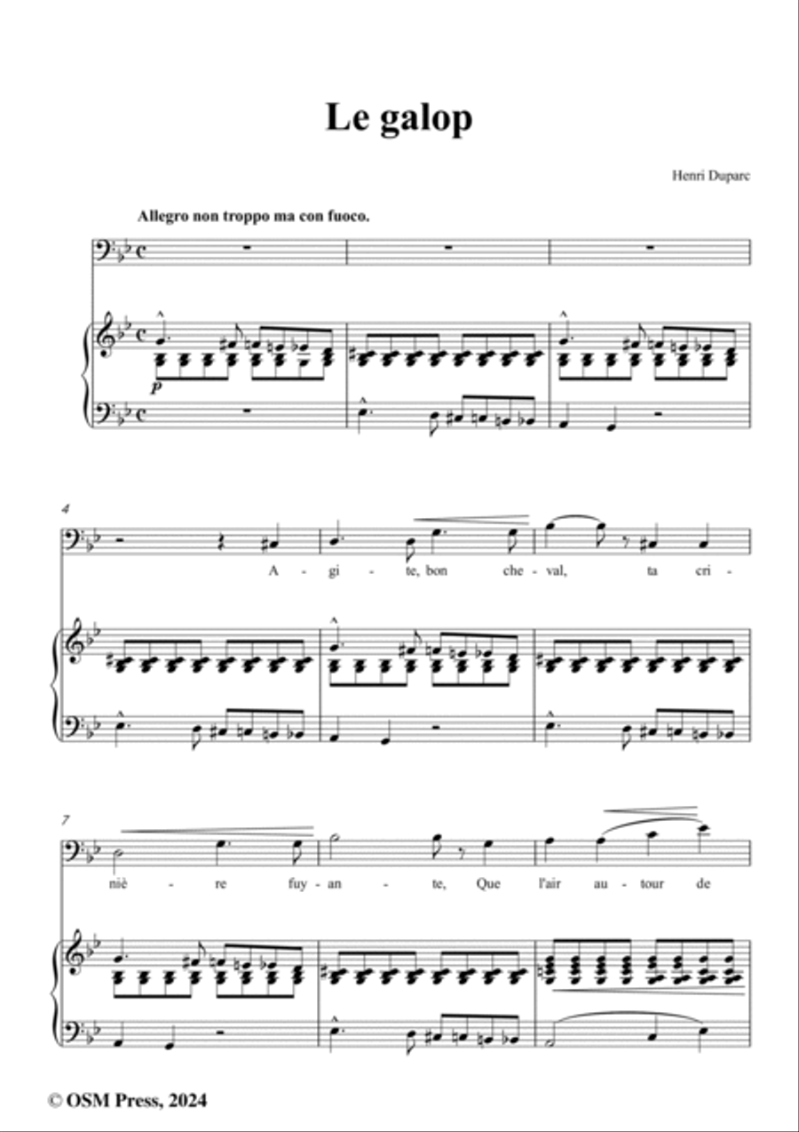 Duparc-Le galop,in g minor Voice scores gallery preview page 2