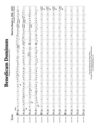 Benedicam Dominum for Trombone or Low Brass Duodectet (12 Part Ensemble)