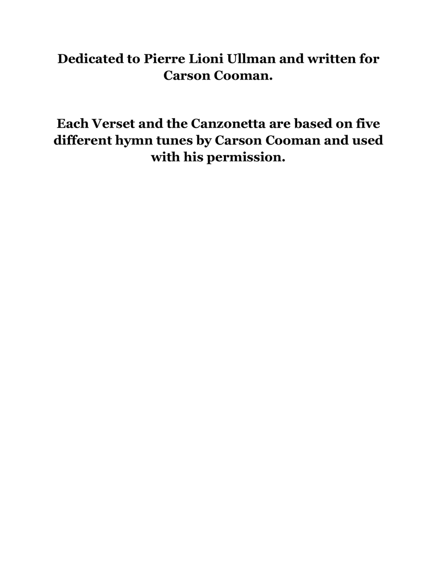 Four Versets and Canzonetta (easy pedal) Organ Solo scores gallery preview page 2