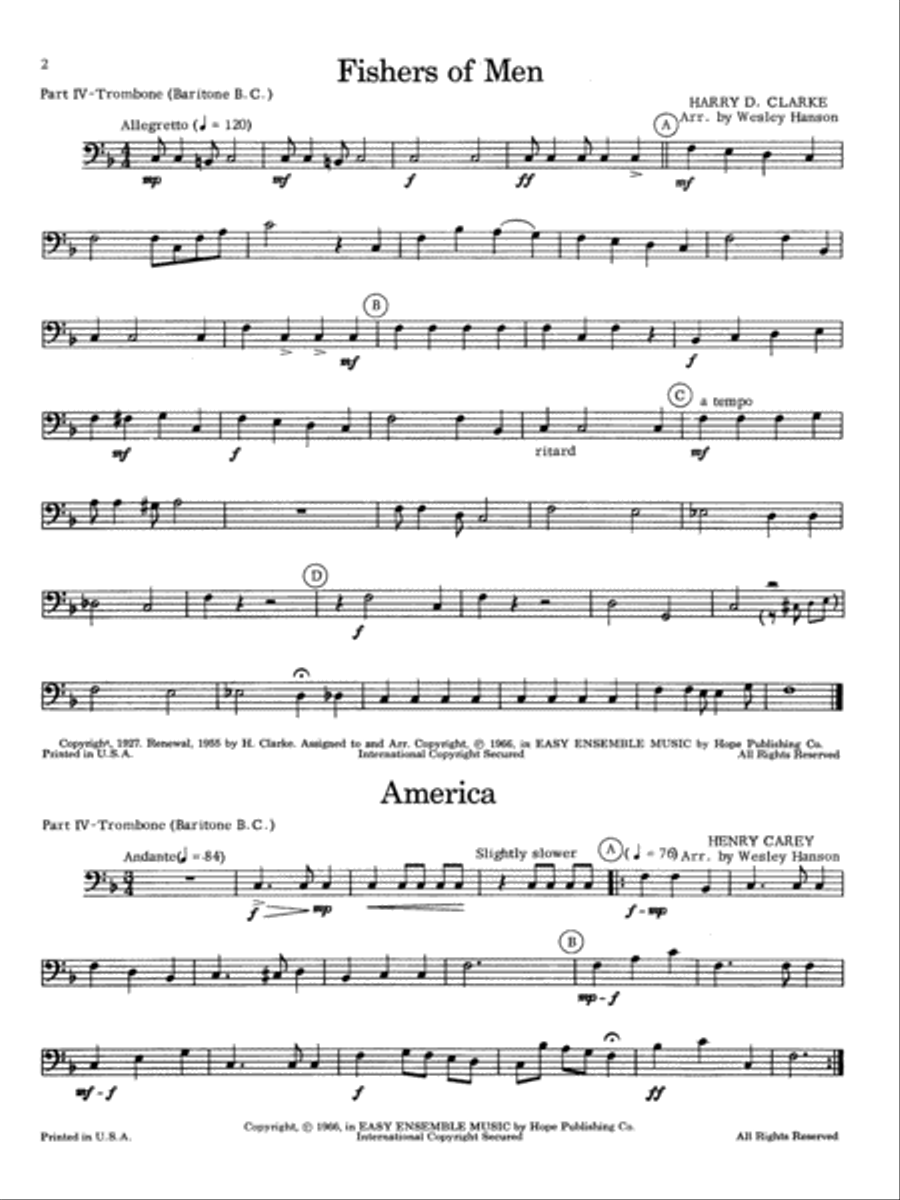 Easy Ensemble Music Baritone Horn scores gallery preview page 3