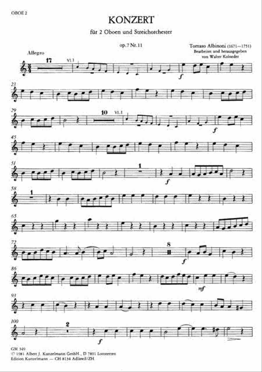 Concerto for Two Oboes in C Major Piano Accompaniment scores gallery preview page 5