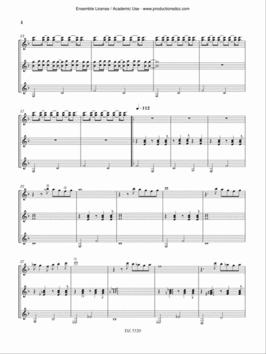 Dew on a Flower Guitar Ensemble scores gallery preview page 4