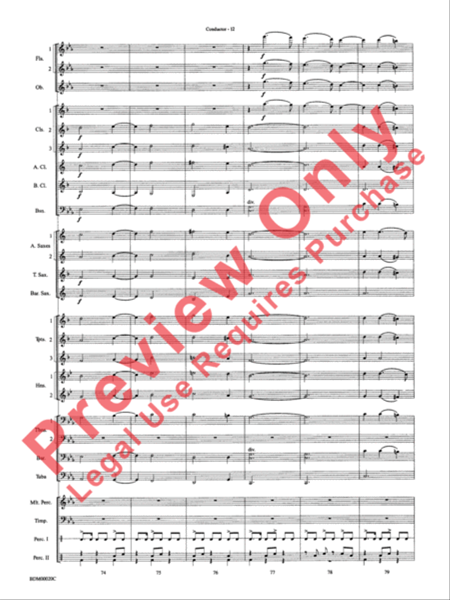 Coventry Carol Concert Band scores gallery preview page 14