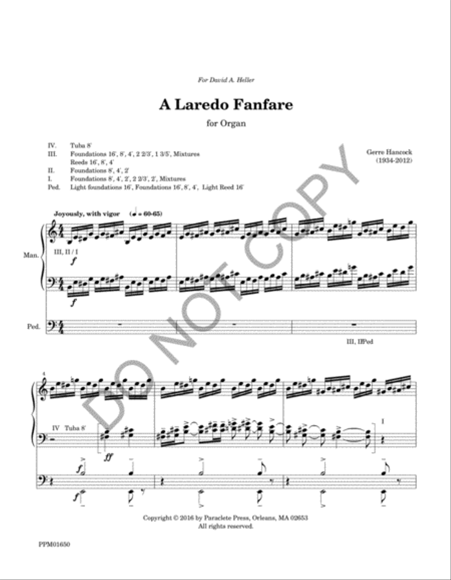 A Laredo Fanfare A Laredo Fanfare Organ Solo scores gallery preview page 4