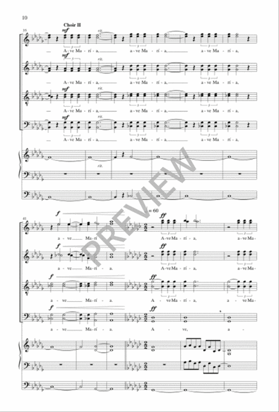 Ave Maria Ave Maria SSAATTBB scores gallery preview page 10