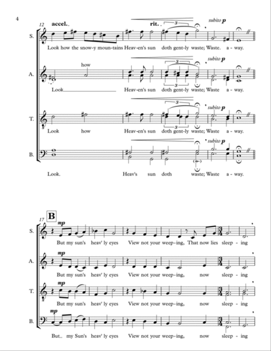 Weep You No More 4-Part scores gallery preview page 4
