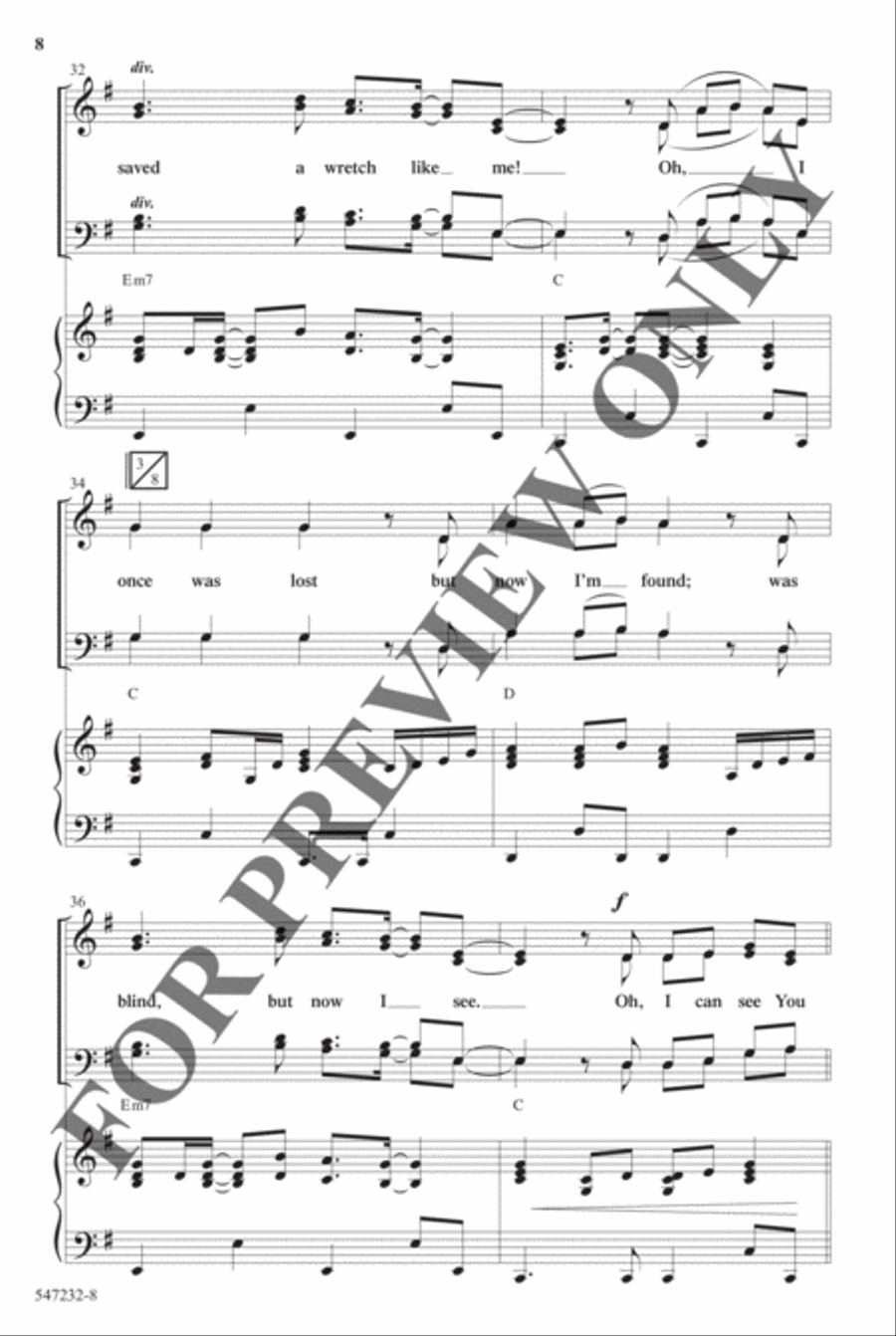 Broken Vessels (Amazing Grace) - Anthem 4-Part scores gallery preview page 7