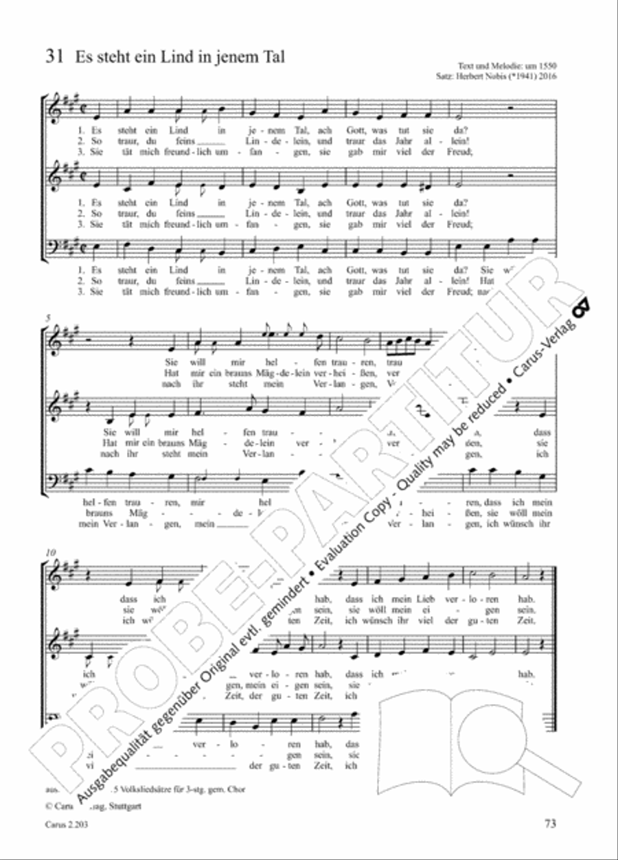 Loreley. Folk songs for choir (Loreley. Volkslieder fur Chor) Choir scores gallery preview page 80