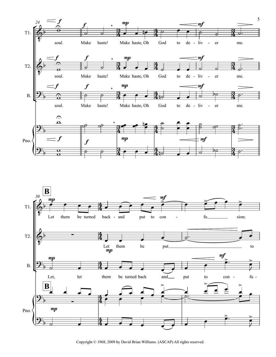 Make Haste Oh God! (For TTB Men's Choir) TTB scores gallery preview page 5