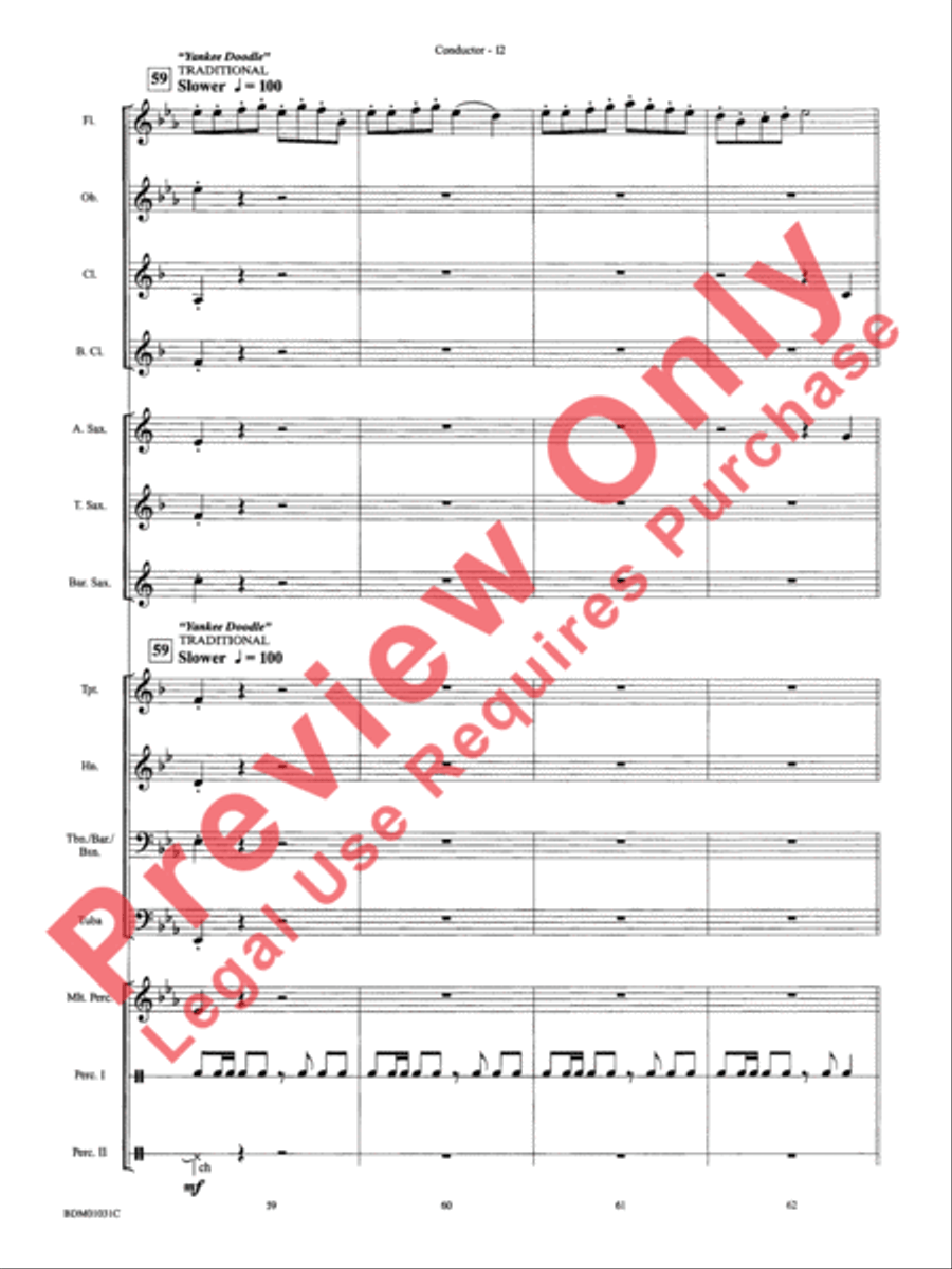 Patriotic Bits & Pieces Concert Band scores gallery preview page 15