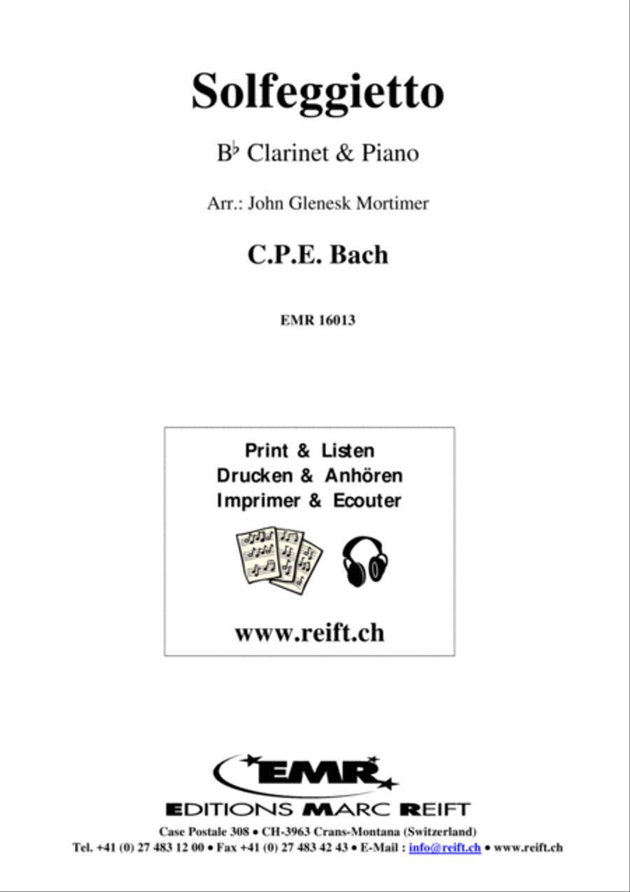Solfeggietto Clarinet Solo scores gallery preview page 3