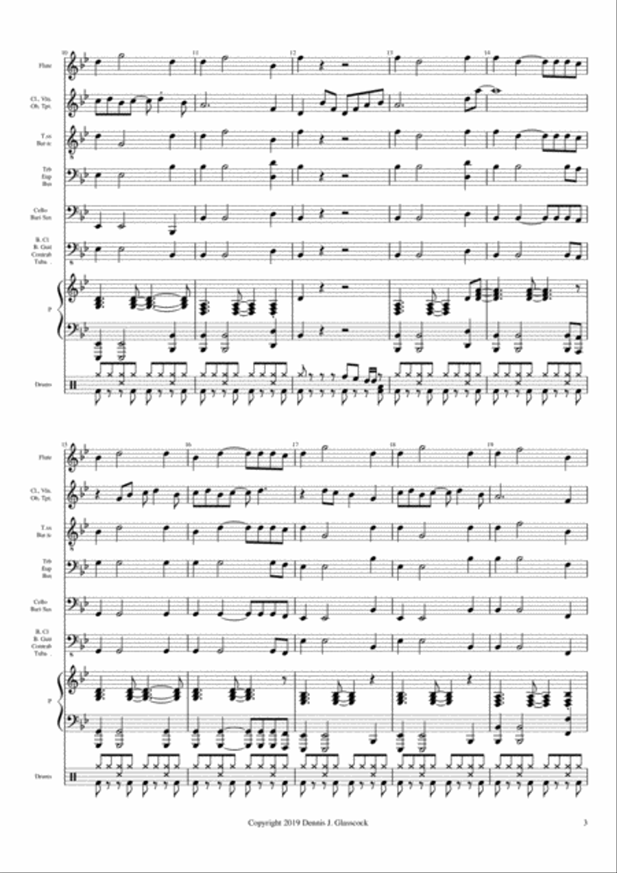 Why Not Now (Instrumental Ensemble Bb) Woodwind Ensemble scores gallery preview page 3