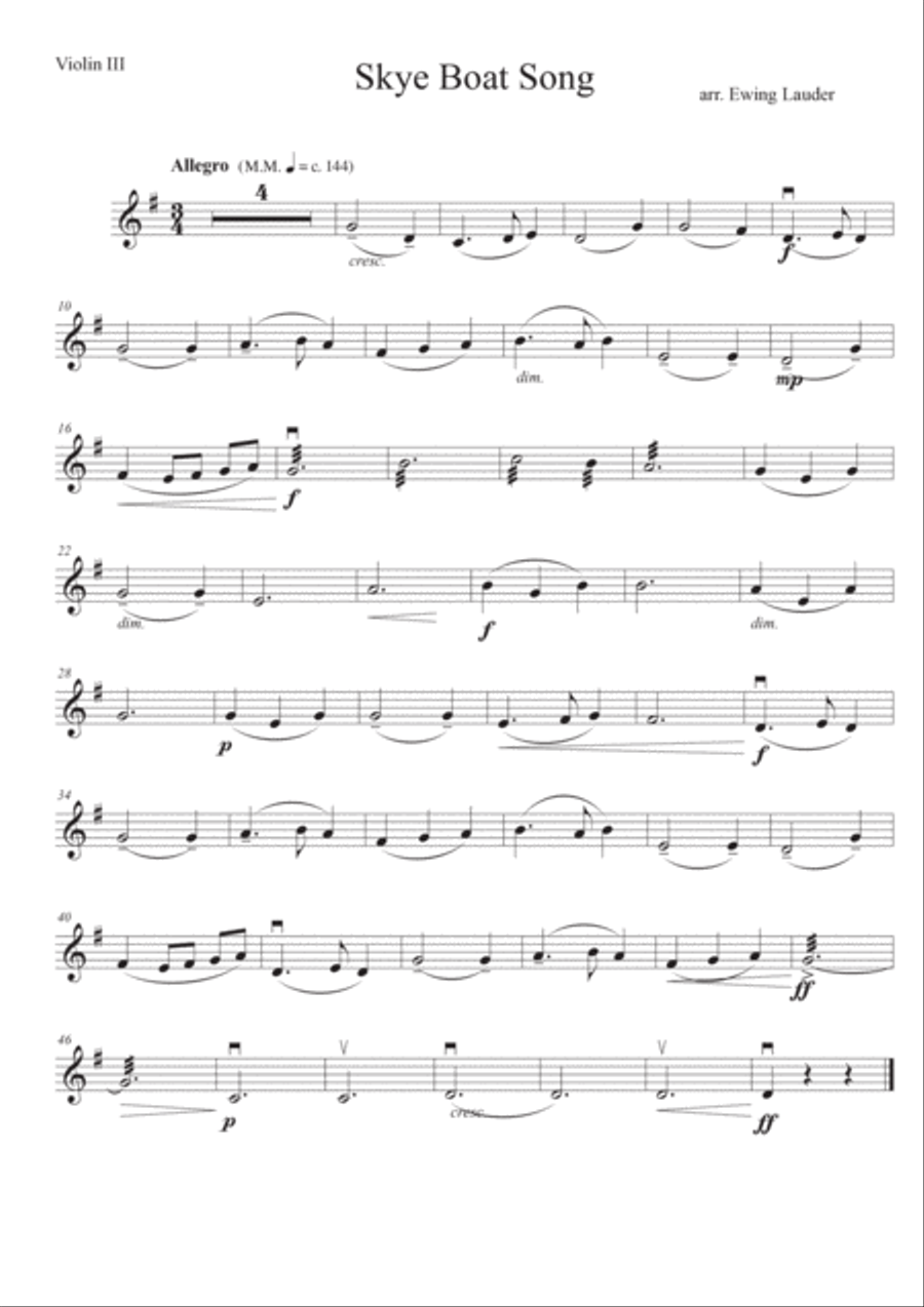 Skye Boat Song Skye Boat Song String Orchestra scores gallery preview page 5