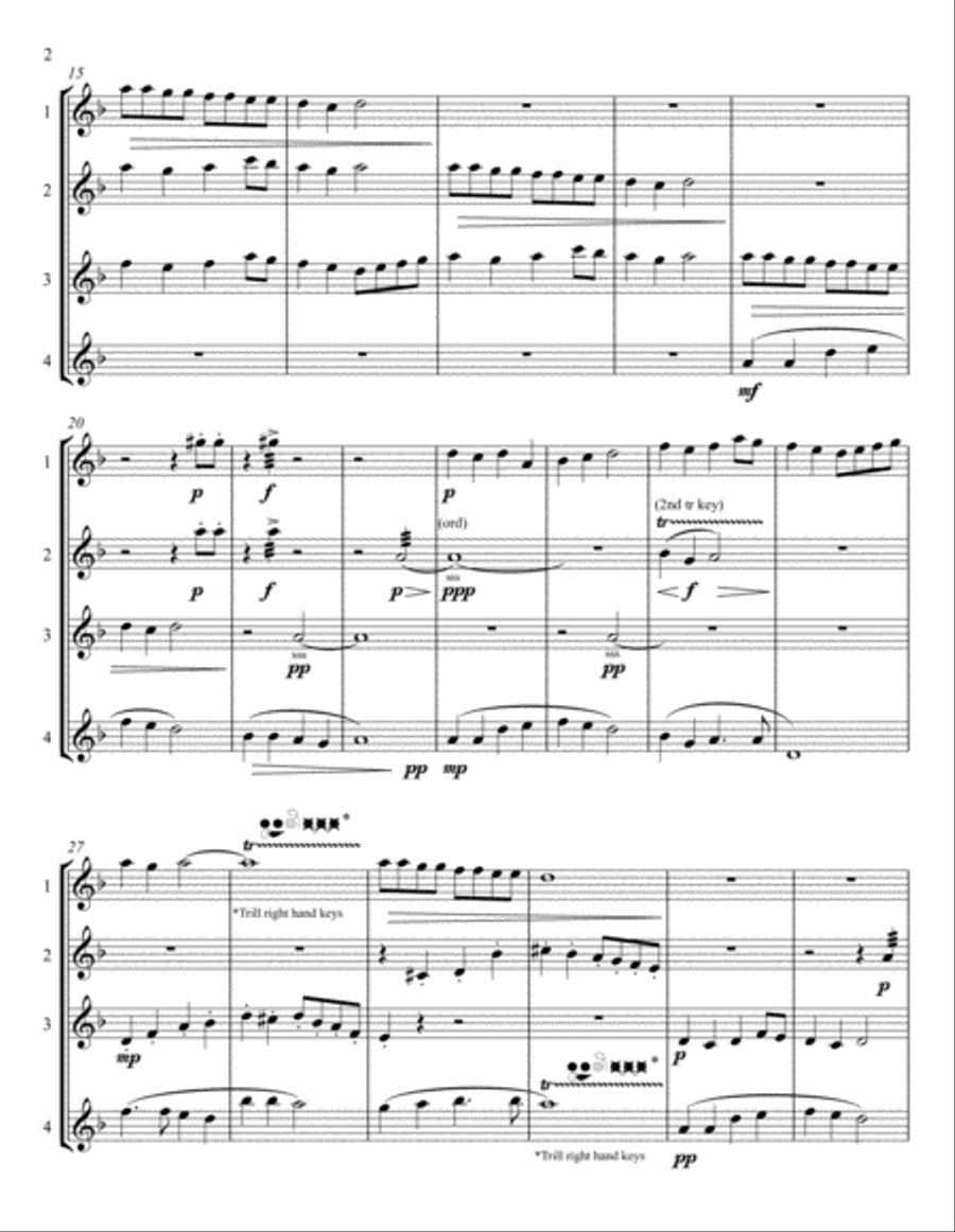The Moon Over the Ghost of John Woodwind Quartet scores gallery preview page 2