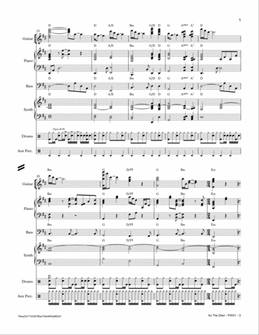 As The Deer Small Ensemble scores gallery preview page 5