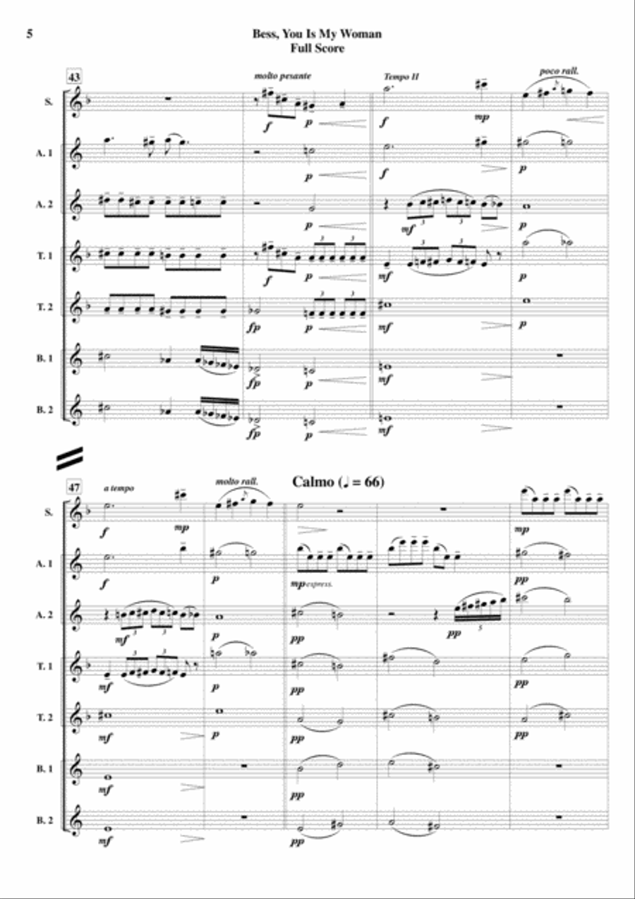 Bess, You Is My Woman from PORGY AND BESS ® Woodwind Ensemble scores gallery preview page 6
