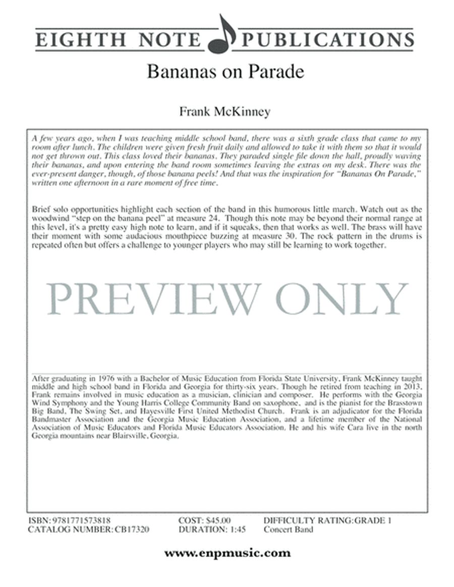 Bananas on Parade