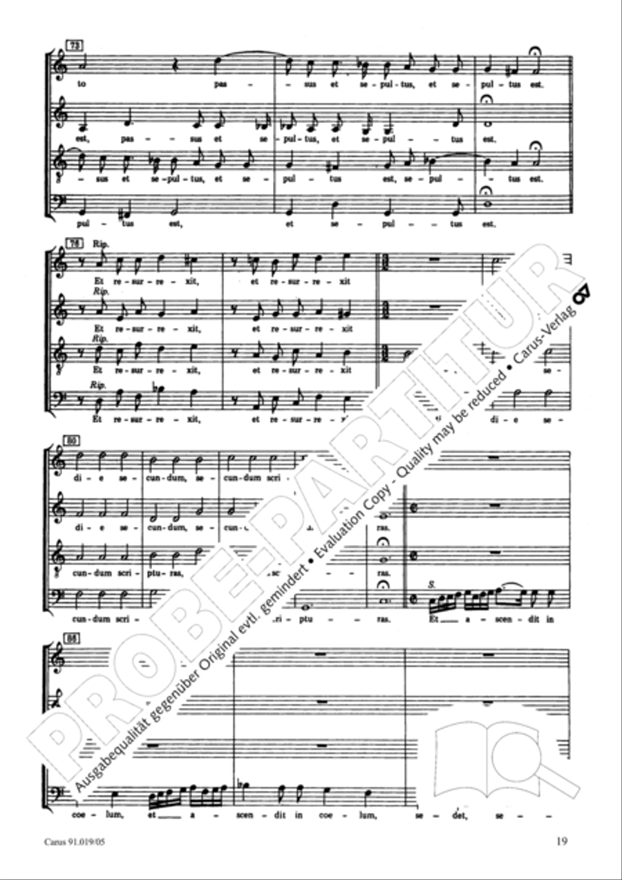 Non sine quare 4-Part scores gallery preview page 19