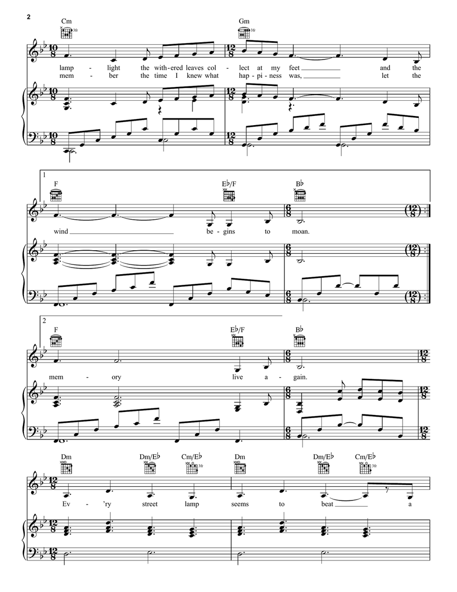 Memory (from Cats) Acoustic Guitar scores gallery preview page 2