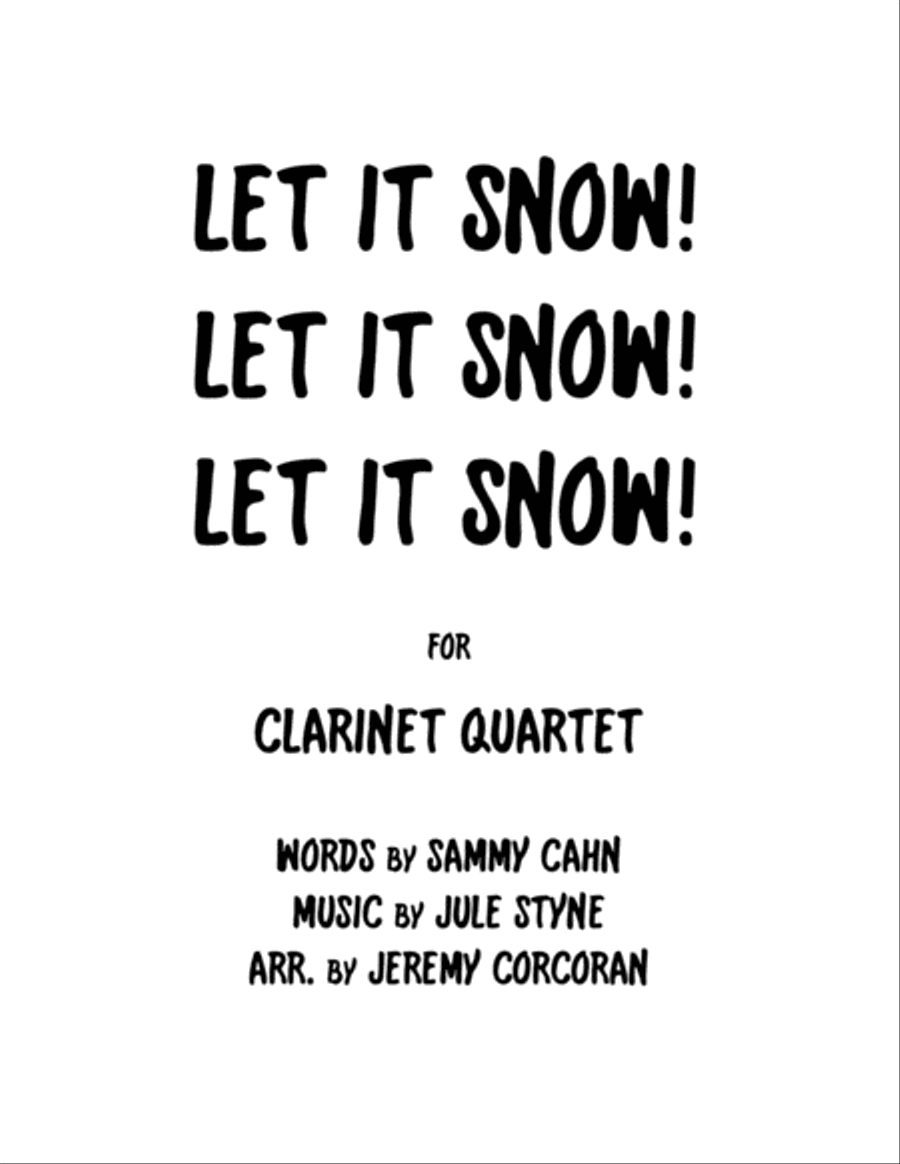 Let It Snow! Let It Snow! Let It Snow! Woodwind Quartet scores gallery preview page 1